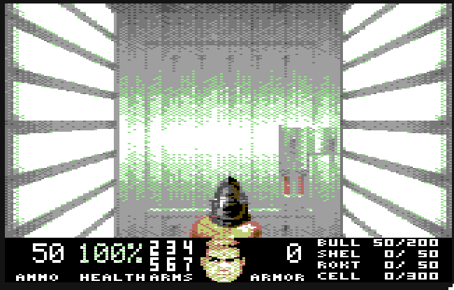 DoomVM 1.1 running on a Commodore 64