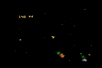 Asteroids for Atari 7800 displayed by Tritari in an Atari XL/XE emulator