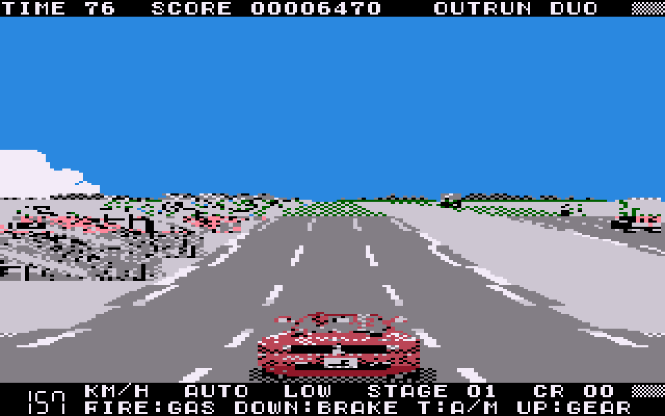 CannonBall / OutRun Atari graphics preview with high-resolution arcade-style text